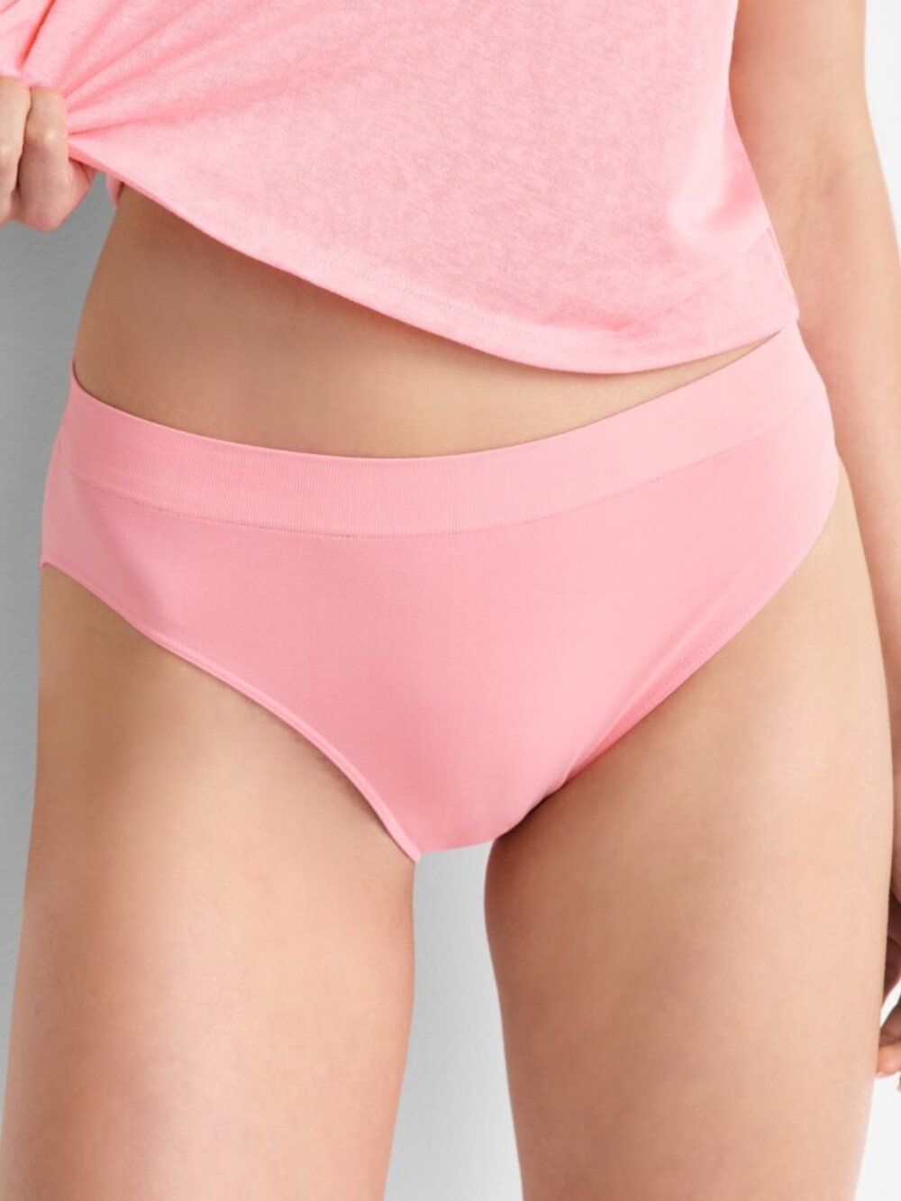 #2334 State of Day Women's Seamless High-Cut Underwear - Blushing
